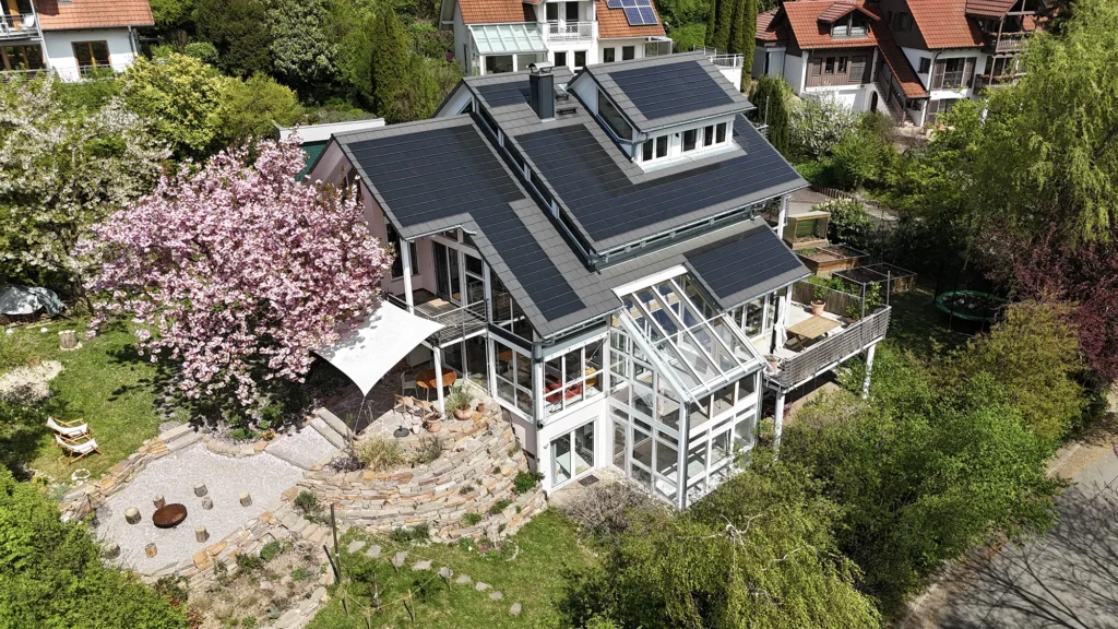 Luftaufnahme Hausdach